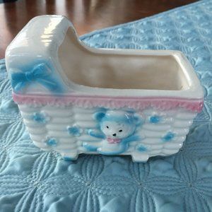 Vintage Baby Carriage Planter Giftware- Nancy Pew